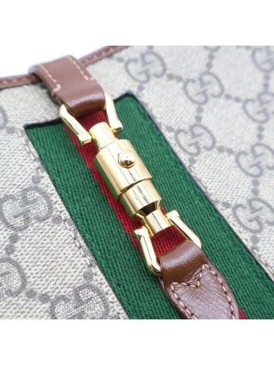 Gucci Jackie GG Supreme 2-Way Mini Shoulder Bag Beige Leather - Picture 5 of 6